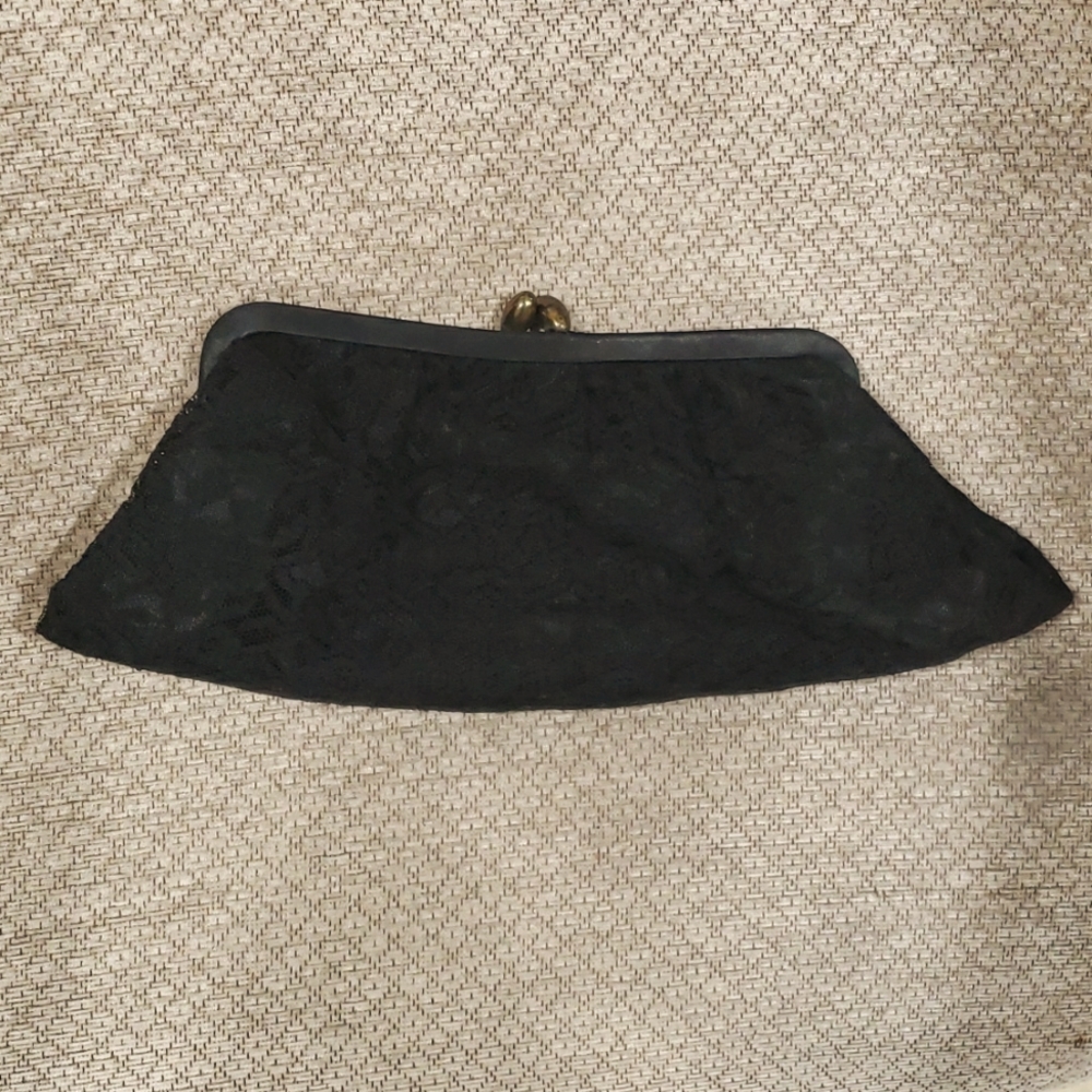 Vintage Lace & Satin Clutch